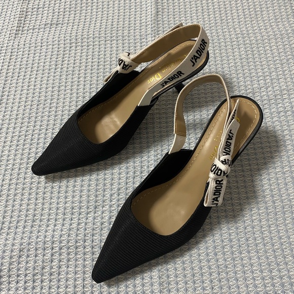 Dior Shoes - Dior Black and White J'Adior Slingback Heels